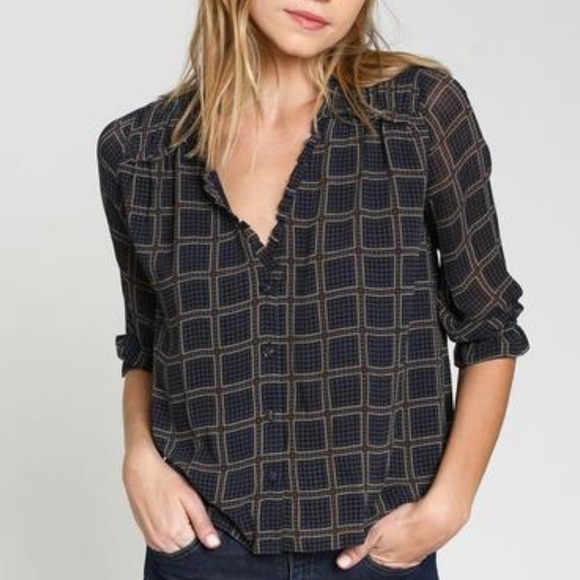 D.RA Los Angeles Empire V Neck Geometric Top - Picture 5 of 5
